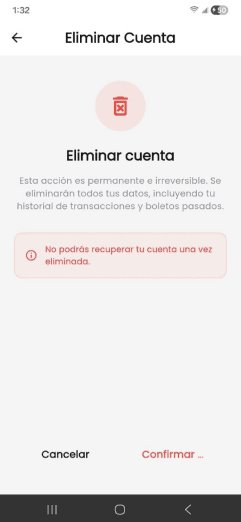Paso 5: Confirma la eliminación